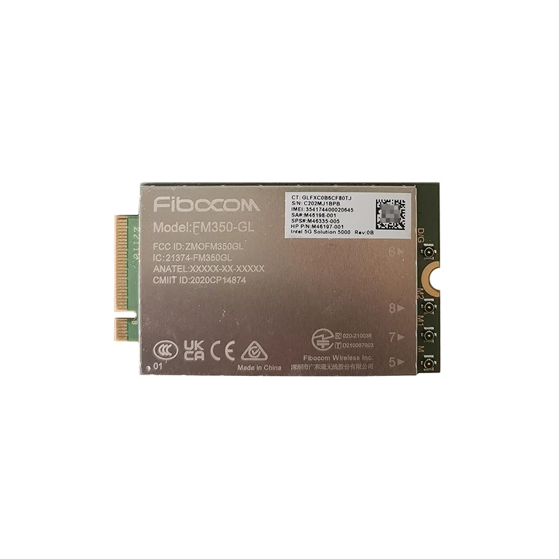 Fibocom FM350-GL 5G M.2 Module SPS: M46335-005 for HP X360 830 840 850 G7 Laptop 5G LTE WCDMA 4x4 MIMO GNSS module