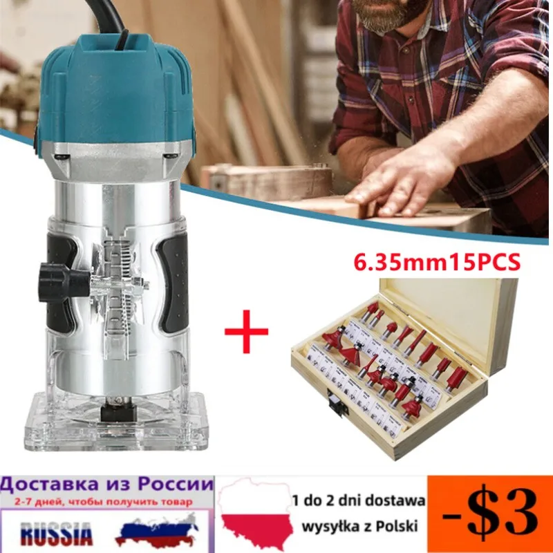 Roteador Elétrico de Madeira para Madeira Aparador Gravura Entalhes Aparar Escultura Fresa 635 mm 800w