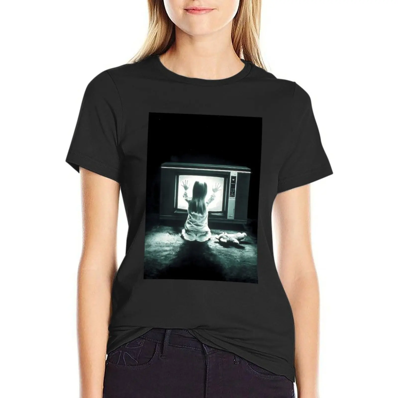 

The Poltergeist Postcard \t T-Shirt sports fans graphics workout shirts for Women loose fit