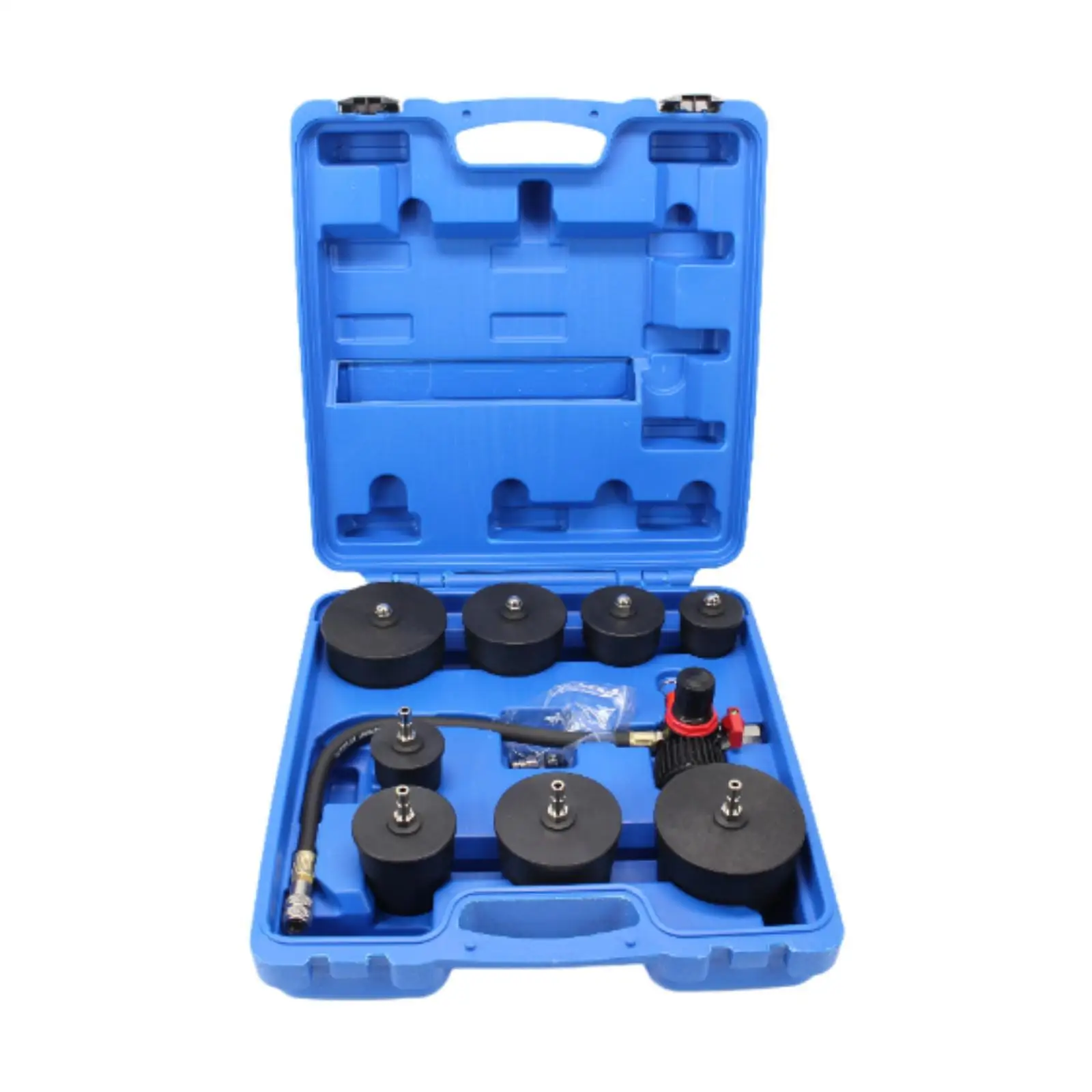 

Turbo System Leakage Tester Kit Cooling System Cooling Emissions Exhaust Pipe with Regulator Manual Valve with Stepped Adapters