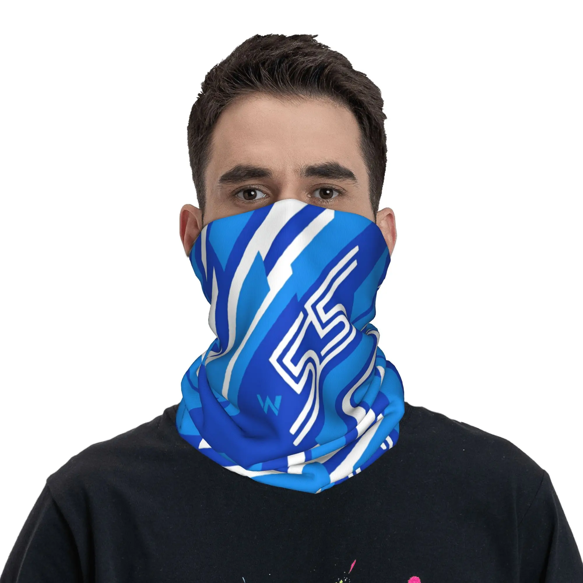 

Custom W-Williames Velocity Graphic Logo Neck Gaiter Men Women Windproof Winter Classic Bandana Scarf for Ski