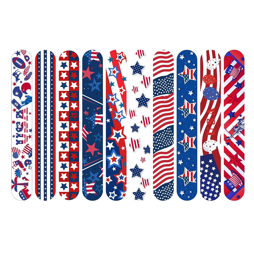 

American Independence Day Party Decorations Slap Bracelets Happy USA Independence Day 4th July 2024 Party US National Day