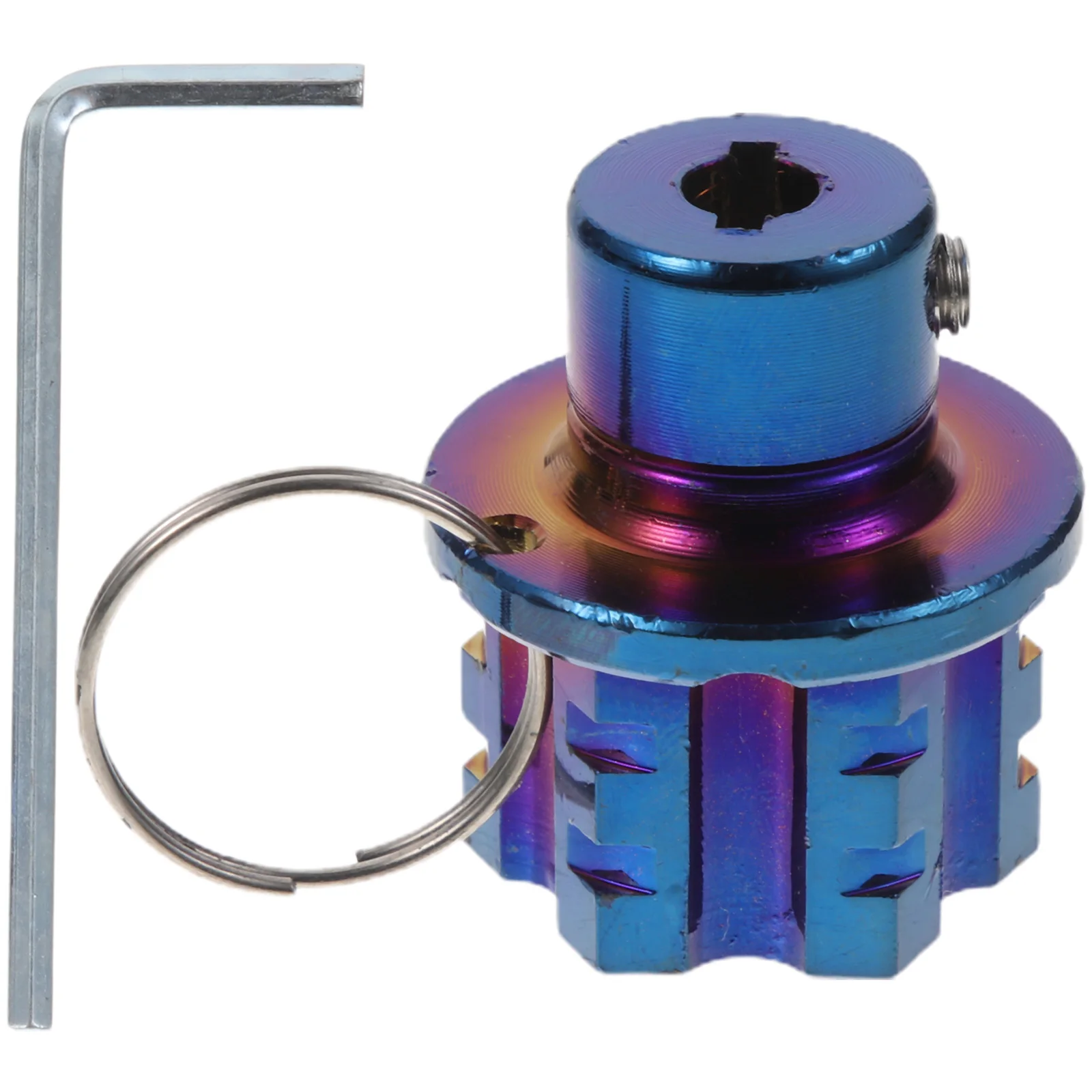 

Чехол для ключей мотоцикла с титановым покрытием, запеченный синий, противоскользящий, устойчивый к коррозии, головка ключа из сплава с ЧПУ для скутера, мотоцикла