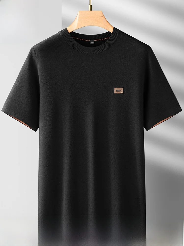 

Очень большой мужской трикотаж ort Sve, круглый повседневный свободный крой, лето-осень, модный трикотажный топ больших размеров для мужчин