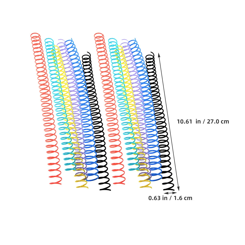 12 anelli raccoglitori a fogli sciolti, bobine di rilegatura a spirale in plastica colorata per l'organizzazione dell'ufficio del libro fai da te del taccuino