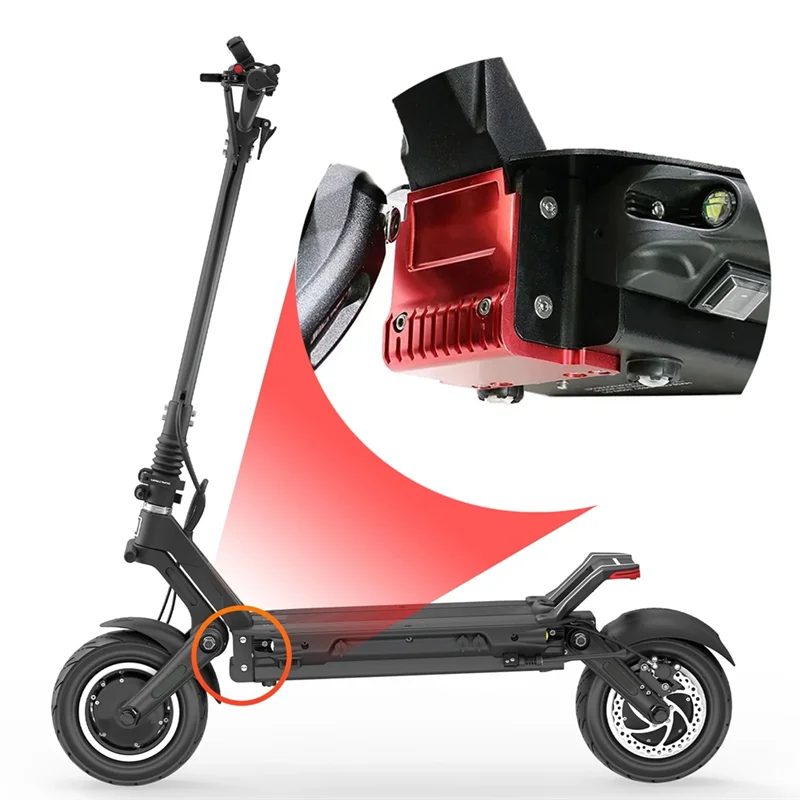 غطاء العجلة الأمامية لغطاء العجلة الأمامية Dualtron Thunder/Victor/Achilles/DT3 باللون الأحمر