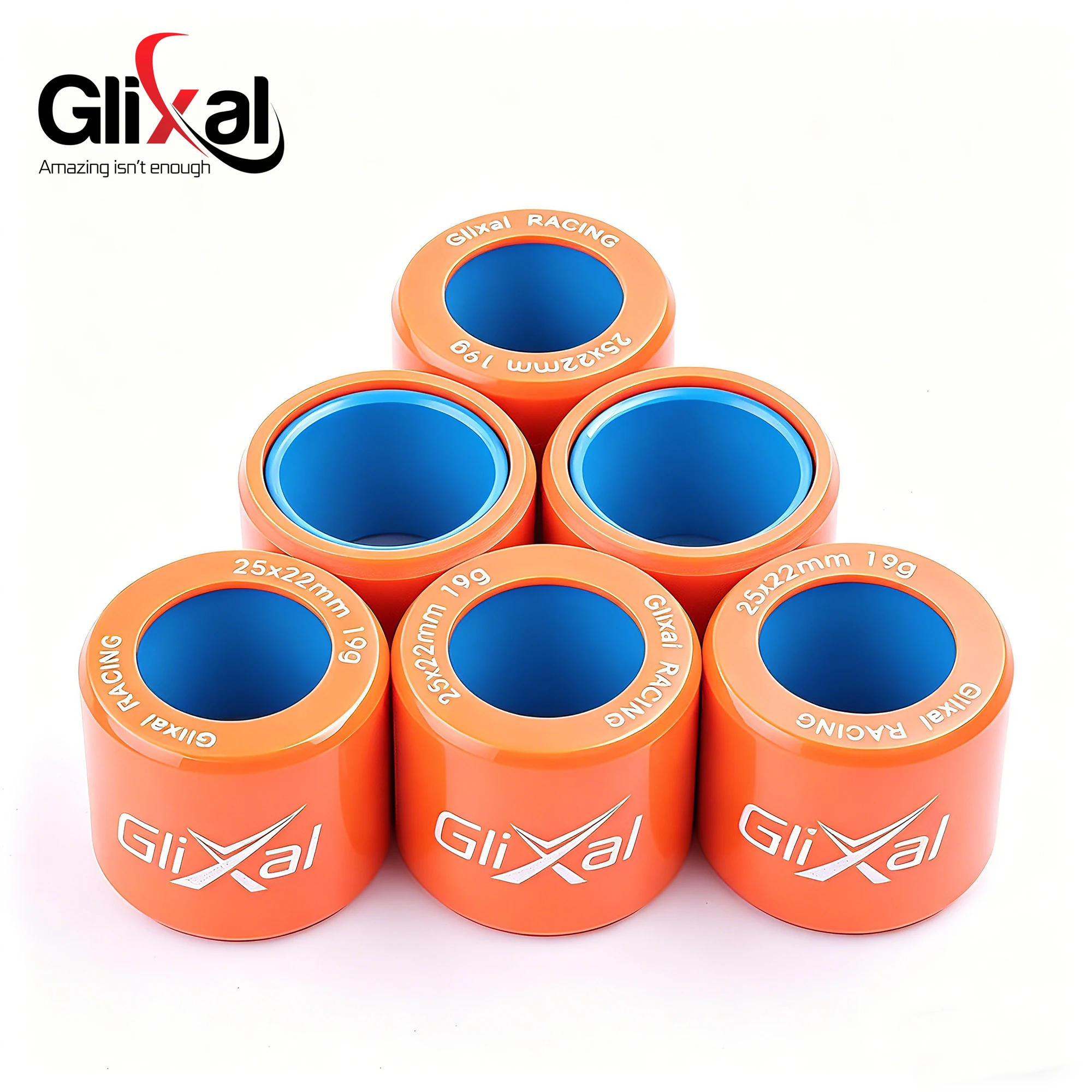 Glixal 25X22mm Heavy-Duty Variator Roller Weights for Aprillia Atlantic 500 Piaggio Beverly 500 Yamaha Grizzly 300 Scooter Quads