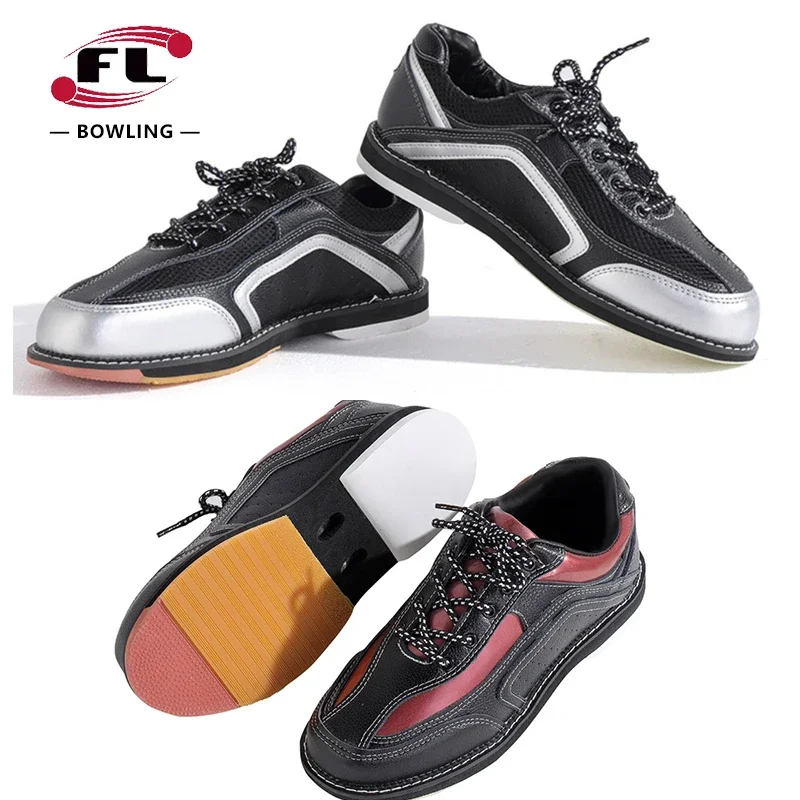 High Quality Bowling Shoes Women Men Anti-Skid Outsole Sneakers PU Leather Breathable Sport Shoes Unisex Soft Training Footwear