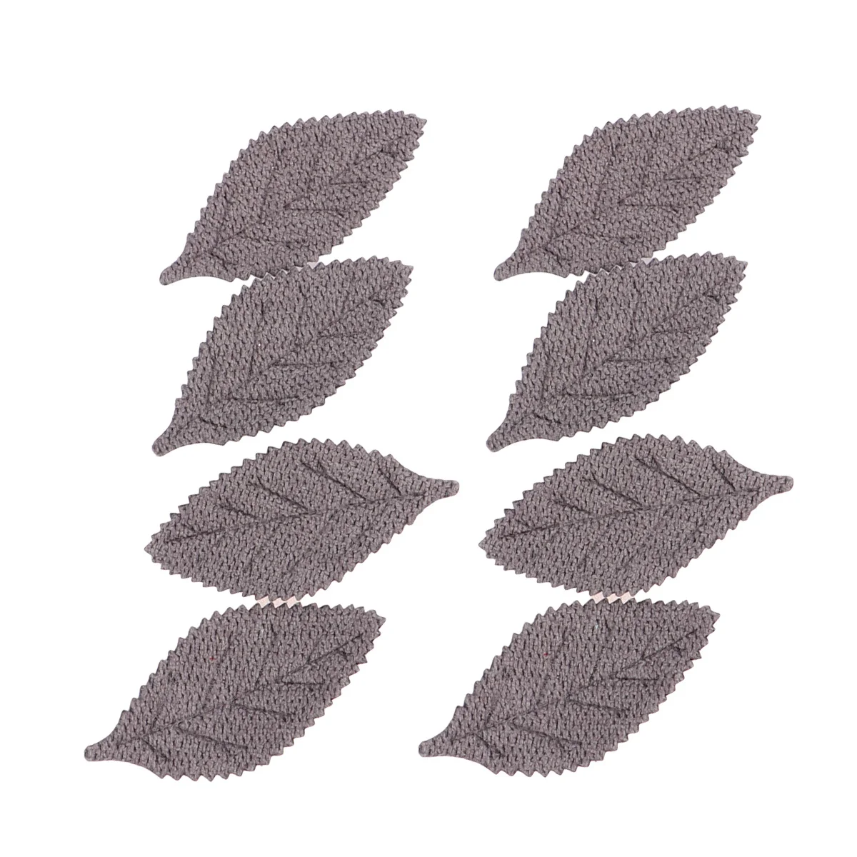 

50Pcs Simulation Leaf Shape Hair Clip Ornaments Durable Cloth Hairpins Creative Barrettes DIY Decoration for Kids Girls Grey