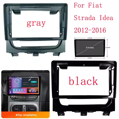 9 inch 2Din universal Android car Radio For Fiat Strada Idea 2012-2016 car panel Car stereo dvd Multimedia Frame