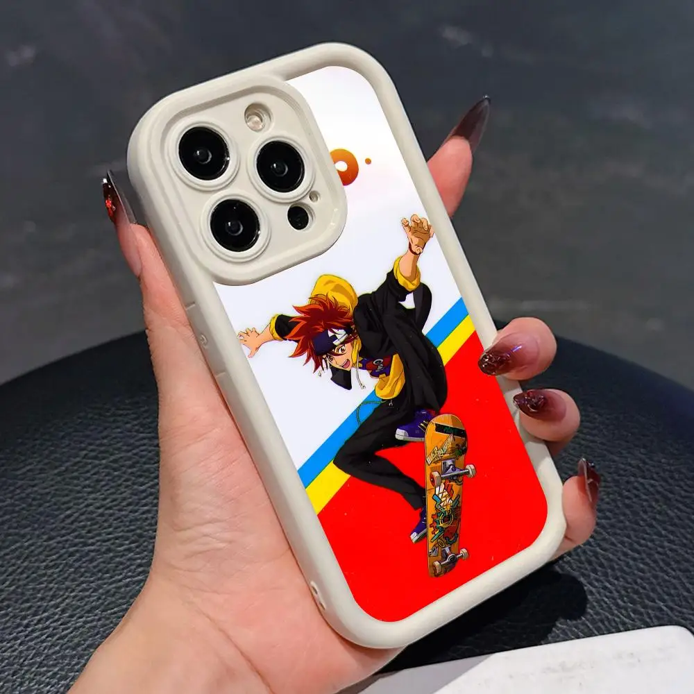 

SK8 Infinity Reki Kyan Phone Case for iPhone 17 16 15 14 13 12 11 Air Pro Max Plus White Soft TPU Shockproof Cover