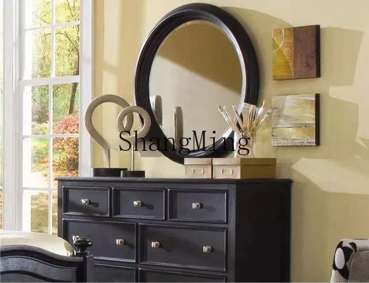 

ZYY home advanced sense modern simple round bathroom mirror hall background wall decorative mirror dressing mirror