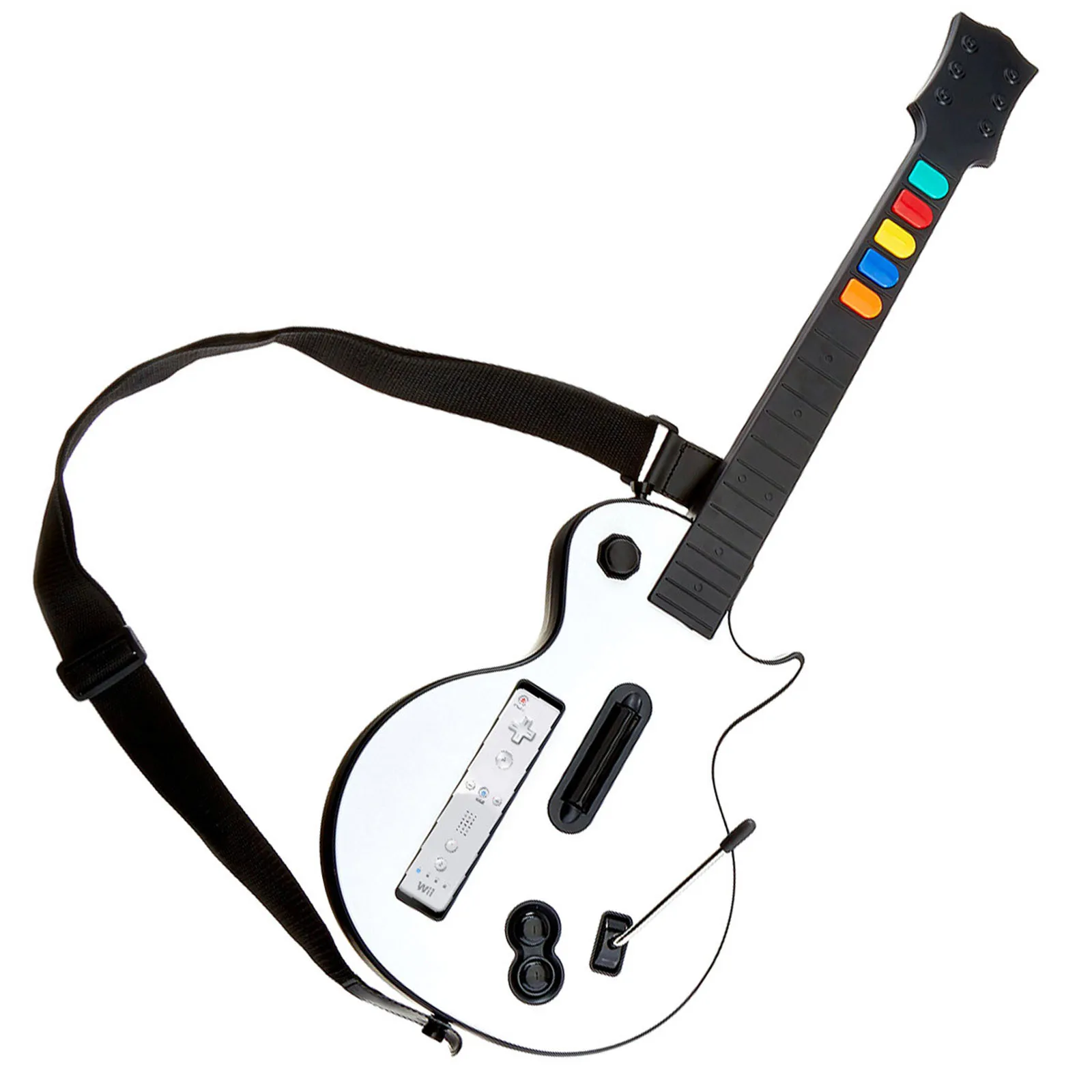 Wireless Guitar Controller for Guitars Hero and Rock Band Games Wireless PC Guitar W/ Strap Remote Control Not Included