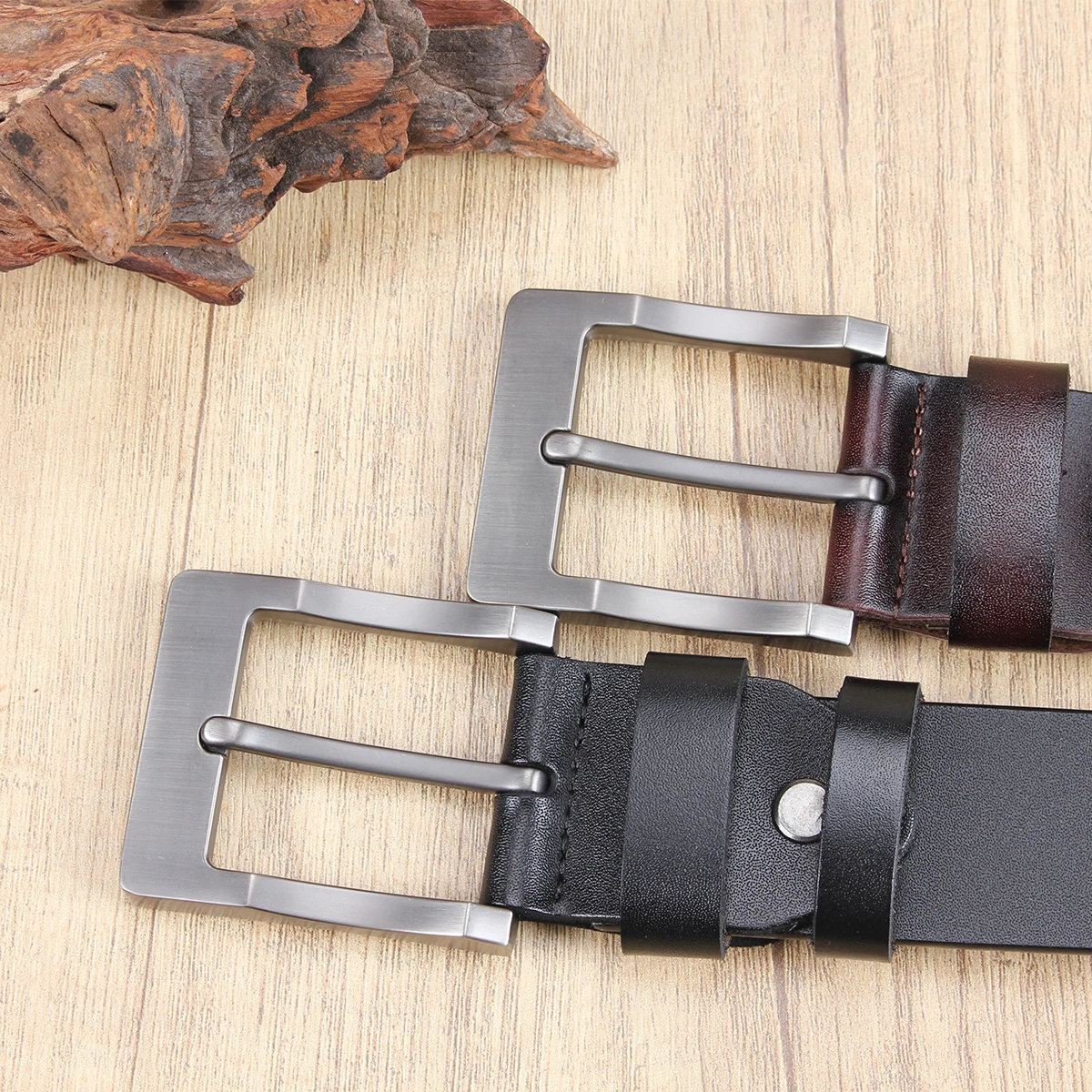 

Silver wide needle buckle3.7cm wide men's and women's Western bull head denim style bull scalprendy belt smooth buckle