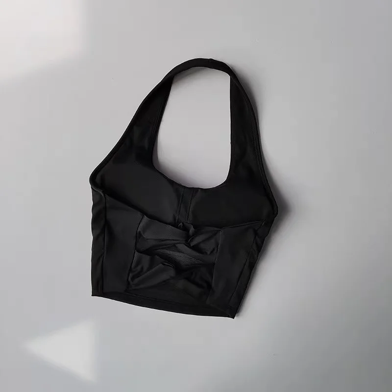 Sexy Neckholder-Sporttop für Damen, stoßfest, für Laufen, mit schönem Rückendesign, professioneller Pilates-Trainings-BH, Fitness-Yoga-Unterwäsche-Anzug – Detail 23