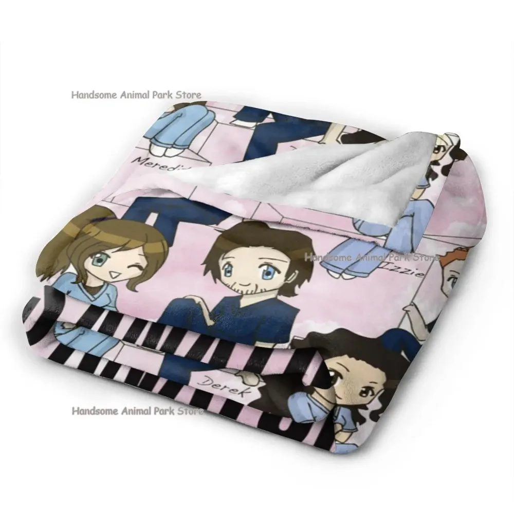 Grey‘s Anatomy Blanket Luxury Soft Cartoon Throw Blankets Warm Cozy Flannel Fleece Blanket for Bed Sofa Travel Camping Picnic