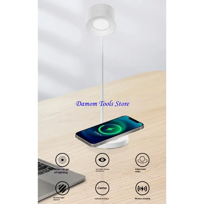 57BE Bedside Lamp Modern Bedroom Wall Lamp Portable Adjustable Reading Table Light