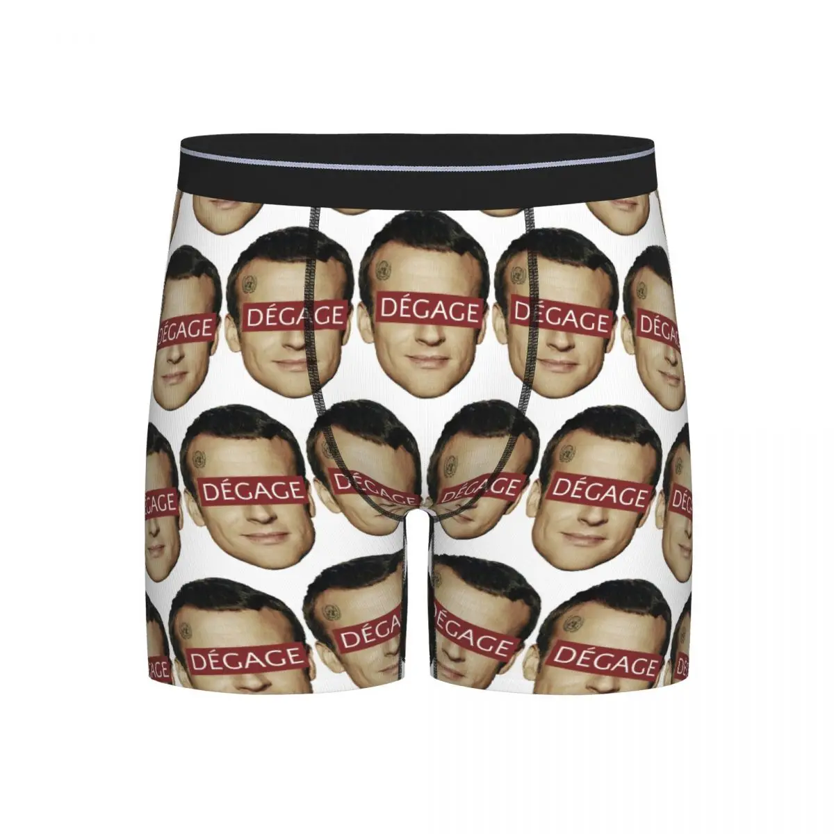 

Long Boxer Underpants Shorts Macron Degage - Couleur Noir Panties Male Breathable Underwear for Homme Man Boyfriend Gifts