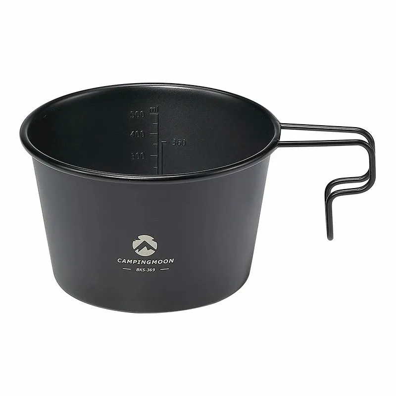 CAMPINGMOON S369 BKS369 Stainless Steel Outdoor Camping Cookware Boiling Water Cup Picnic Cutlery Snow Bowl
