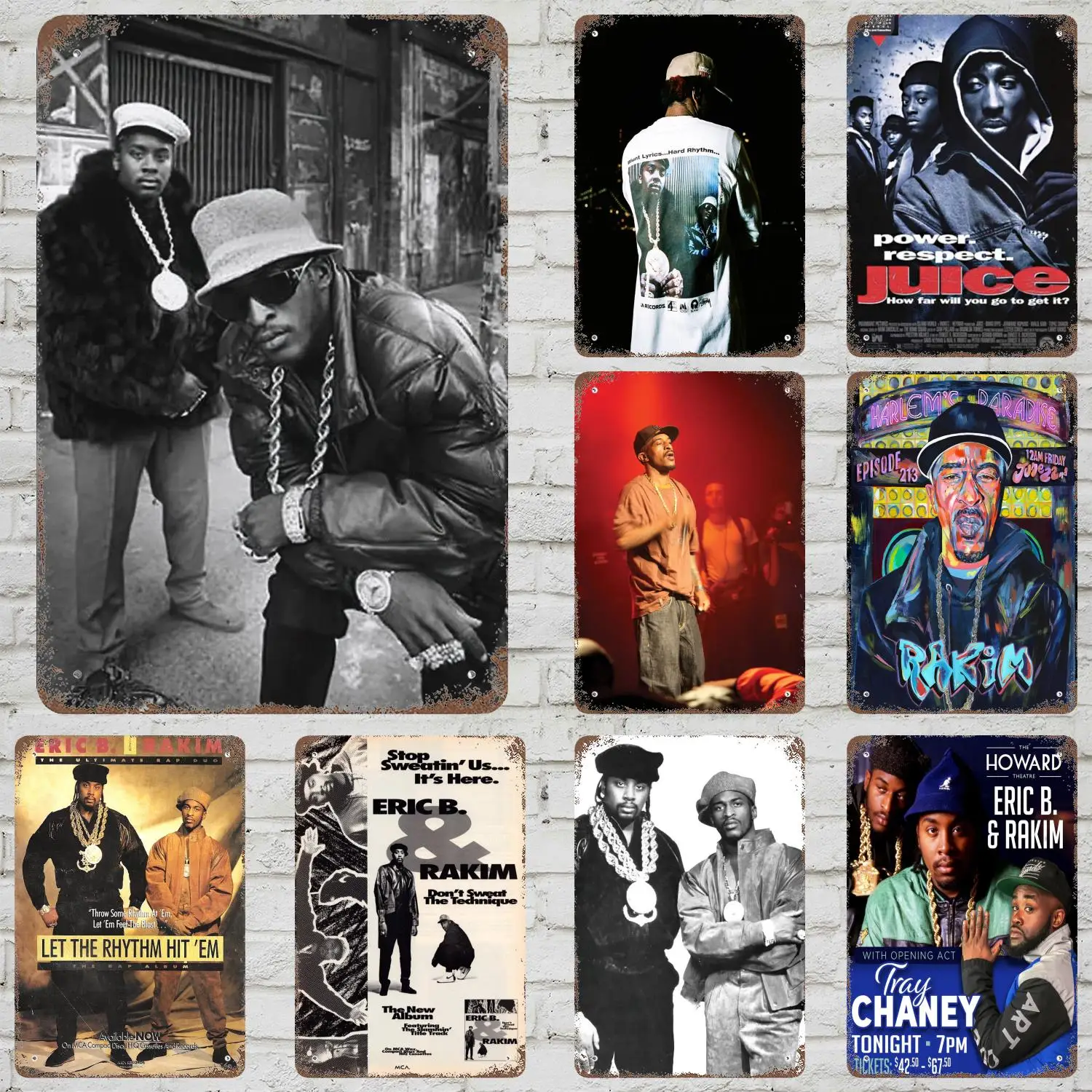Eric B. & Rakim Decor Vintage Metal Signs Tin Signs Captain Poster Decor for Bar Pub Club Man Cave Wall Decoration