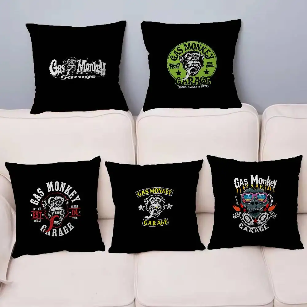 

Gas Monkey Garage Logo Pillow Cover Design Cushion Cover Decor Holiday Decorati