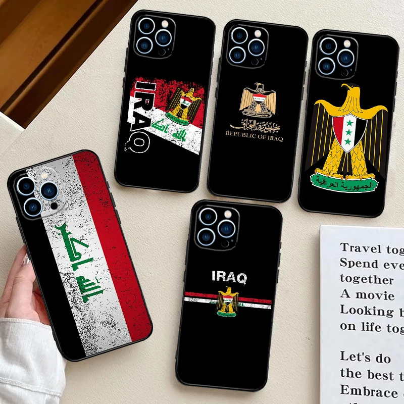 Iraqi Iraq Flag Case For iPhone 11 12 13 14 15 16 Pro Max Mini X XR XS Max 7 8 15 16 Plus Shell Cover