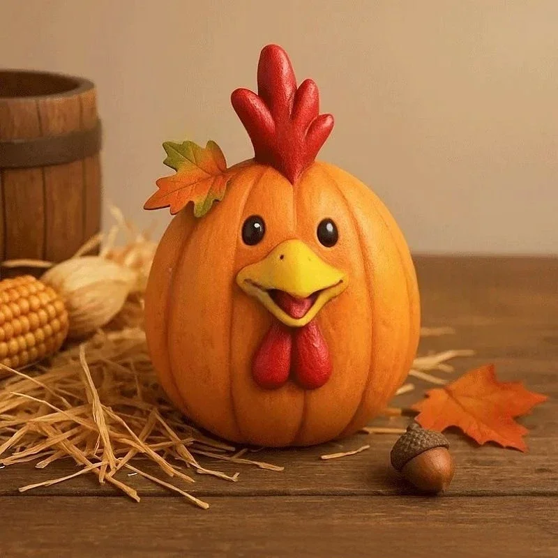 

Фигурки тыквы, скульптуры из смолы для урожай, сезон, домашний декор, Хэллоуин и осенние торжества, осенние сельскохозяйственные животные