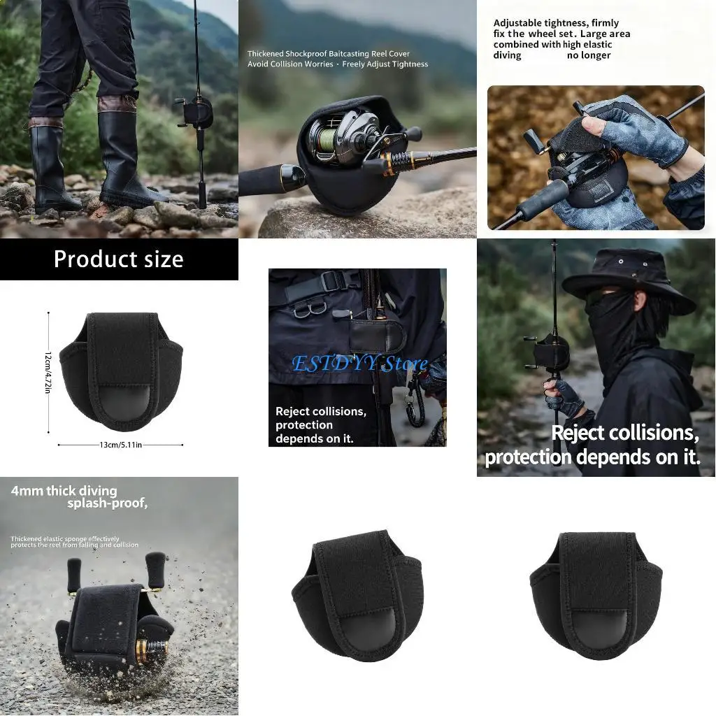 

G6DE Baitcasting Fishing Reel Bag Water Drop Wheel Case Cover Soft Casting Reel Protective Bag Rotating Reel Cover Case Bag