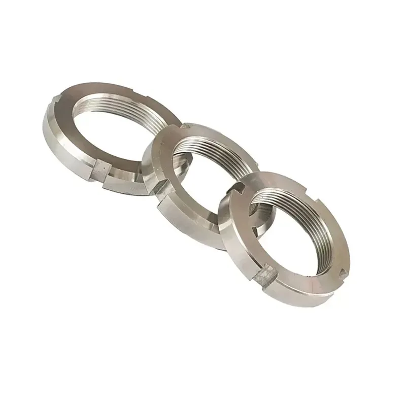 

304 Stainless Slotted Round Nut with Anti Loosening Design for Fine Adjustment in Precision Machinery