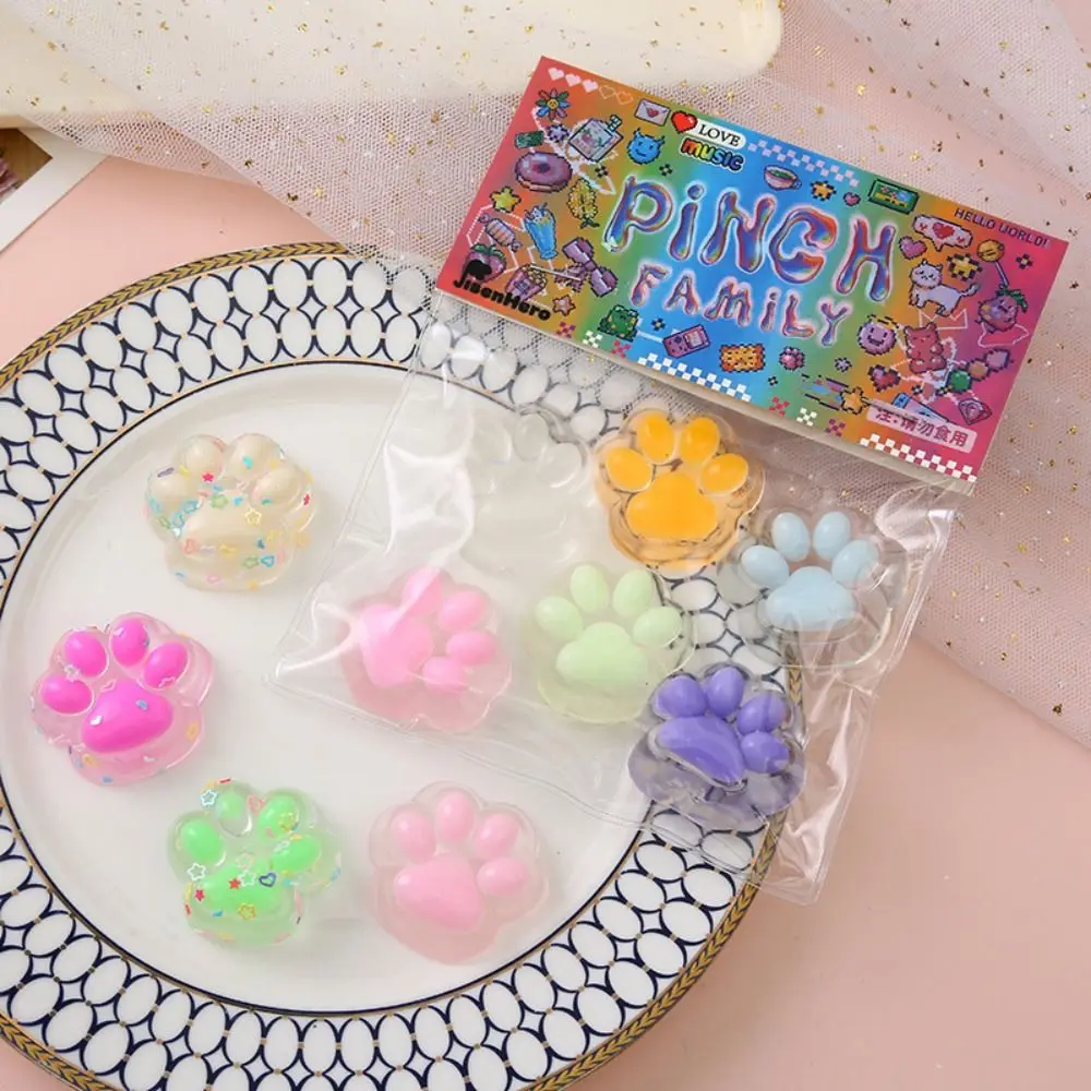 

6 шт. новая мини-игрушка для сжатия, имитация кошачьих когтей, игрушка для расслабления, прозрачная игрушка ручной работы для снятия стресса