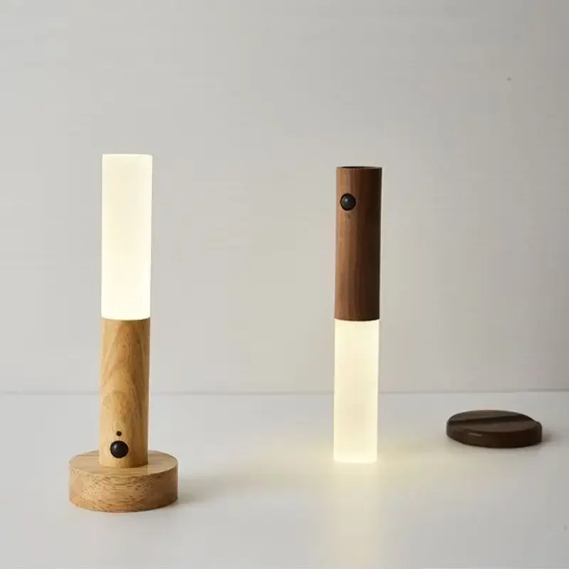 Imitation wood grain color, automatic induction, bedroom corridor aisle magnetic attraction, human body induction light