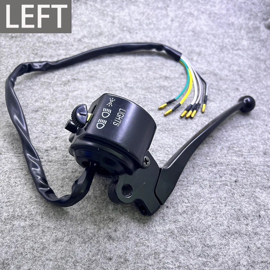 Left Right Alloy Black Motorcycle Handlebar Switch With Brake Clutch Lever Turn Signal Light Button For Suzuki Haojue AX100 A100