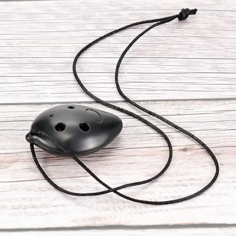 K1KD المبتدئ أو Ocarina 6 Hole Plastic أداة مع الحبل مثالي لقابلية النقل