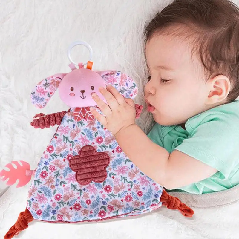 Kids Lovey Deken Olifant Bunny Rustgevende Deken Zachte Lovey Cartoon Veiligheidsdeken Pluche Knuffeldier Snuggler Voor Jongens