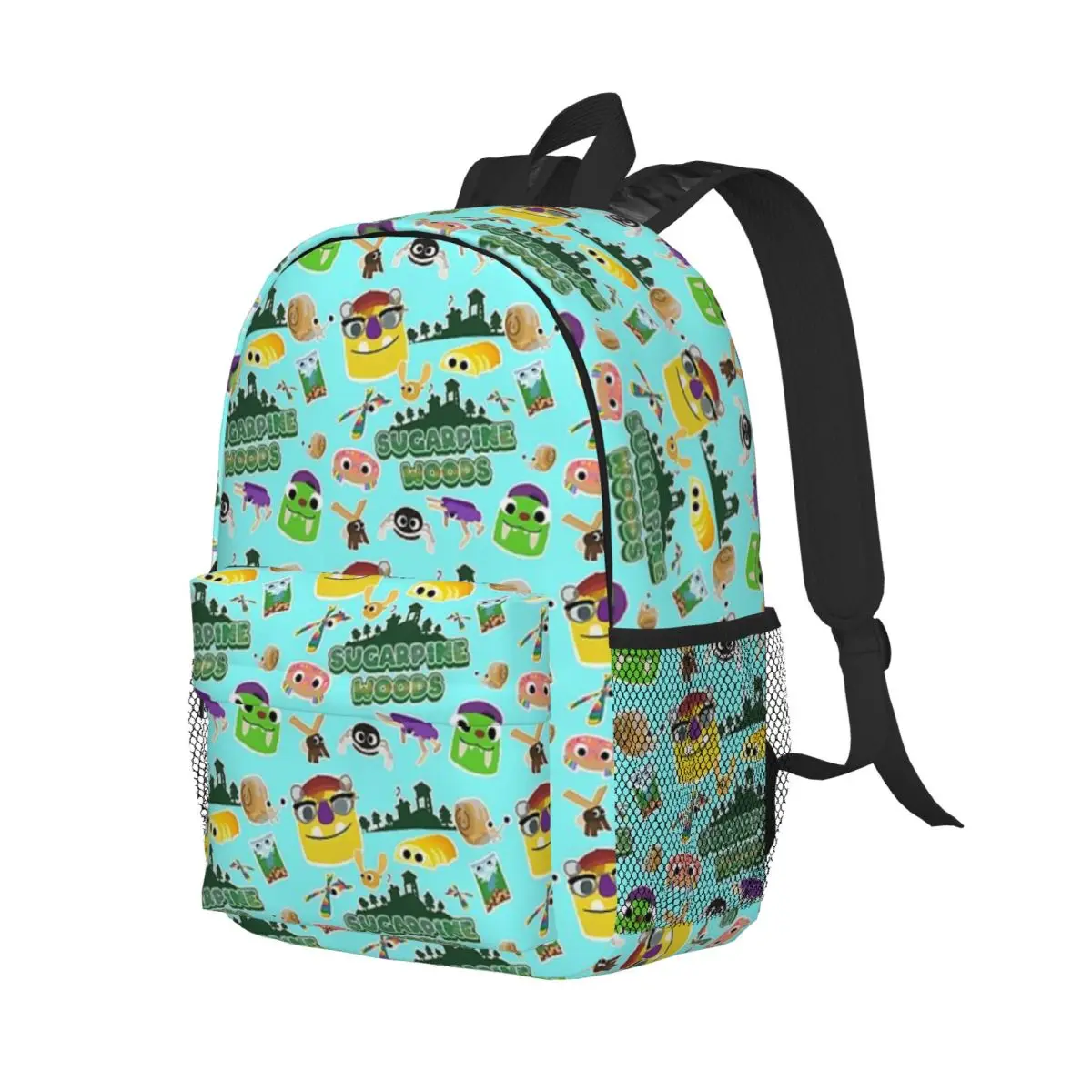 Sugarpine Woods Bugsnax Pack Bookbag con estampado de Grumpus, mochila informal ligera para la escuela, al aire libre, compras