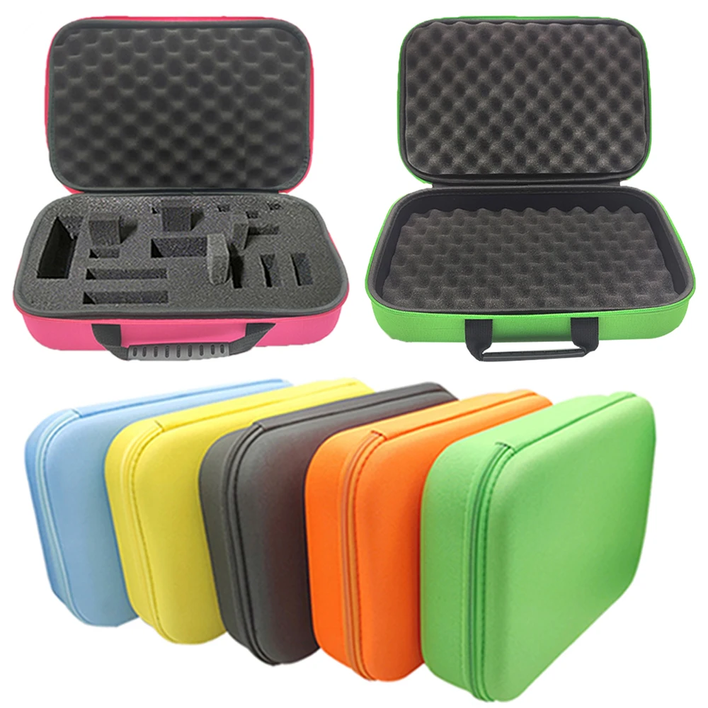 DIY Foam Hard Storage Box Shockproof Customized Travel Zipper Color Box Case For Outdoor Tool Accessories Camera Collection Bag