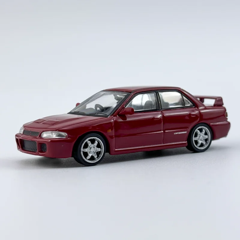 Asfalt Werkt 1/64 Mitsubishi Lancer Gsr Evolution Rood Legering Speelgoed Motorvoertuig Diecast Metalen Model Geschenken