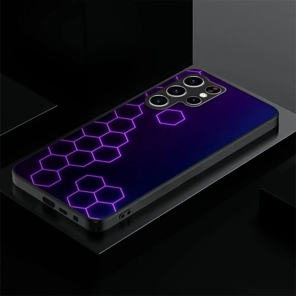 Cyberpunk Style Phone Case For Samsung Galaxy S23 S22 S21 S20 Plus Ultra M54 Note20 Soft Black Phone Cover