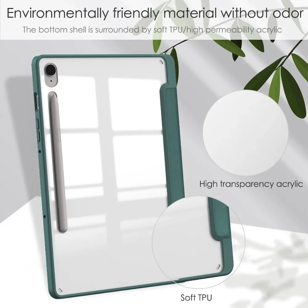 For Samsung Galaxy Tab S10 FE 2025 SM-X520 X526B With Pencil Holder Case For Galaxy Tab S10 FE / S9 FE 10.9 inch Tablet Cover