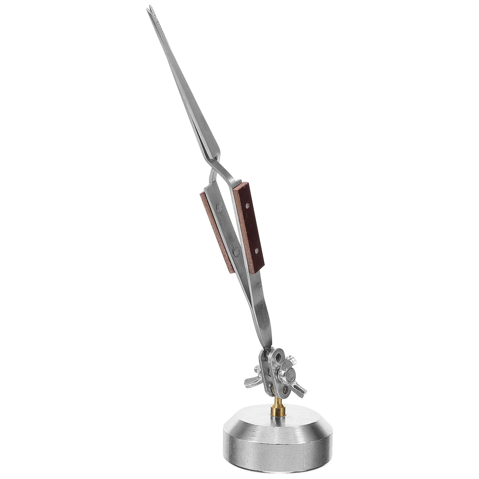 

1pcs Heavy Duty Carbon Steel Tabletop Tweezer For Jewelry Making Soldering Craft Work Multi-Functional Third Hand Tool Nonslip