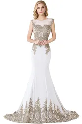 Elegant Party Dresses For Women 2025 Mermaid Floor-length Applique Zipper Up Formal Occasion Dresses Formal Occasion Dresses