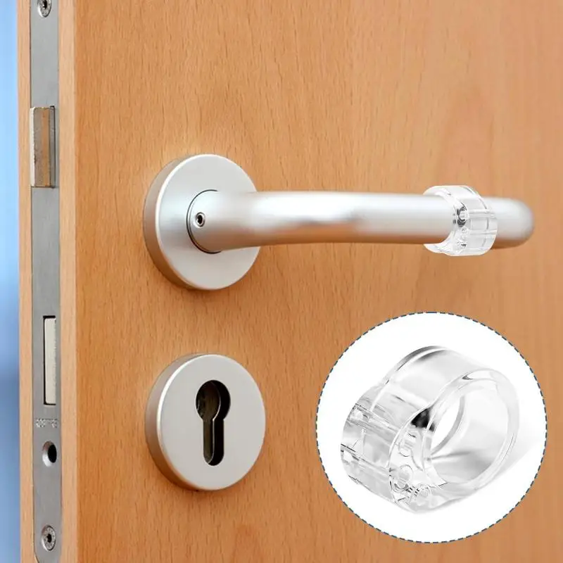 Door Stops Silicone Door Handle Buffer Wall Protection Door Knob Bumper Furniture Protected Crash Pads Shockproof Rings