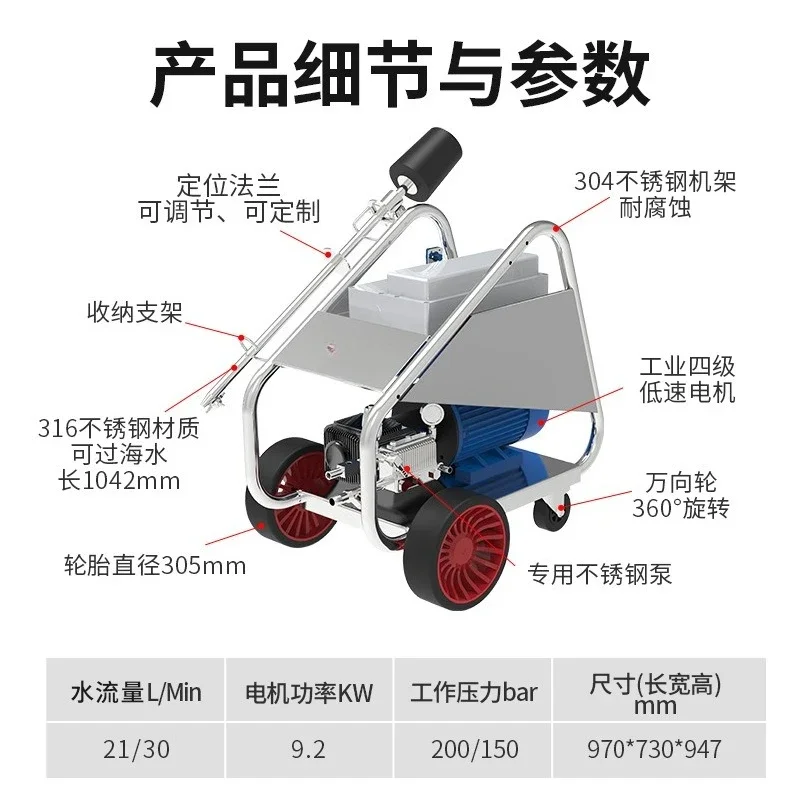 High-pressure ton barrel cleaner, three-dimensional 360 ° automatic cleaning of IBC tanks