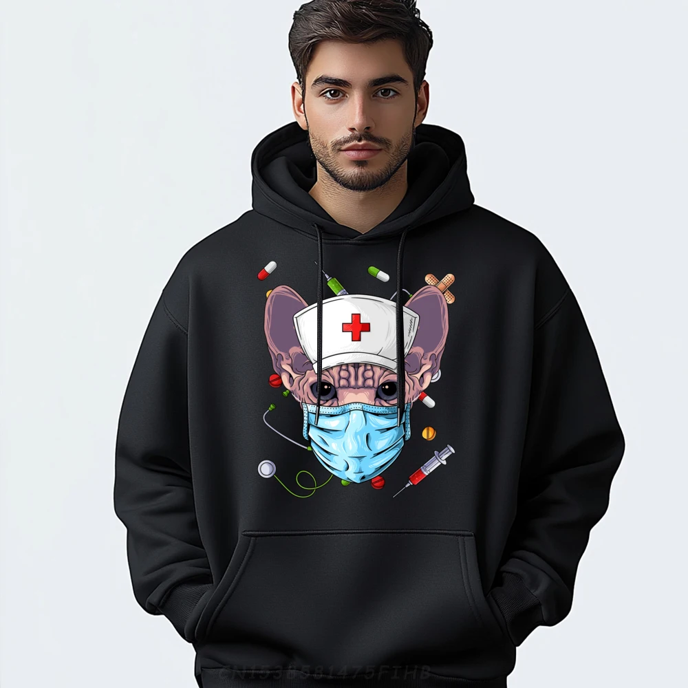 

Sphynx Nurse Rn Funny Er Nursing School Graduation Wholesale Hoodies 100 Pcs Streetwear Print