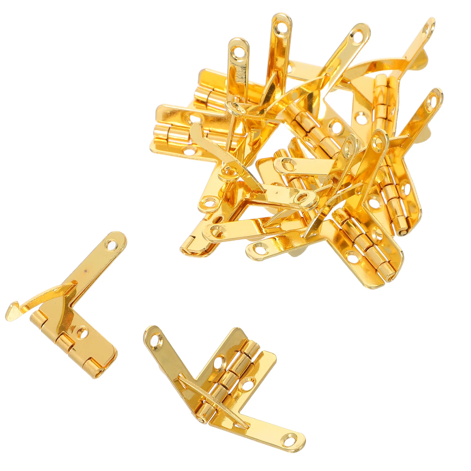 

10Pcs Small Metal Jewelry Box Hinges Vintage Decorative Hinge Support for Wooden Box Crafts Cabinet Replacement Hardware