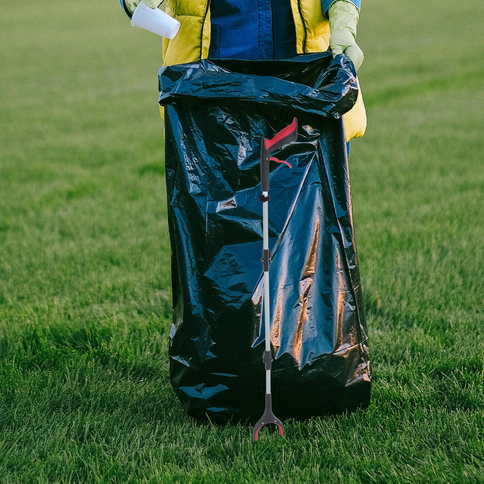 

Grabber Reacher Tool Heavy Duty Extension Collapsible Trash Picker Garbage Gripper Stick