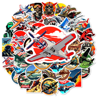 10/30/50pcs Cartoon Airplane Fighter Pilot Stickers Cool Anime Decal for Scrapbook Phone Laptop Bike PVC Sticker Kid Classic Toy
