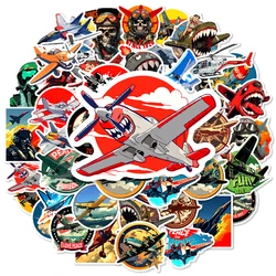10/30/50pcs Cartoon Airplane Fighter Pilot Stickers Cool Anime Decal for Scrapbook Phone Laptop Bike PVC Sticker Kid Classic Toy