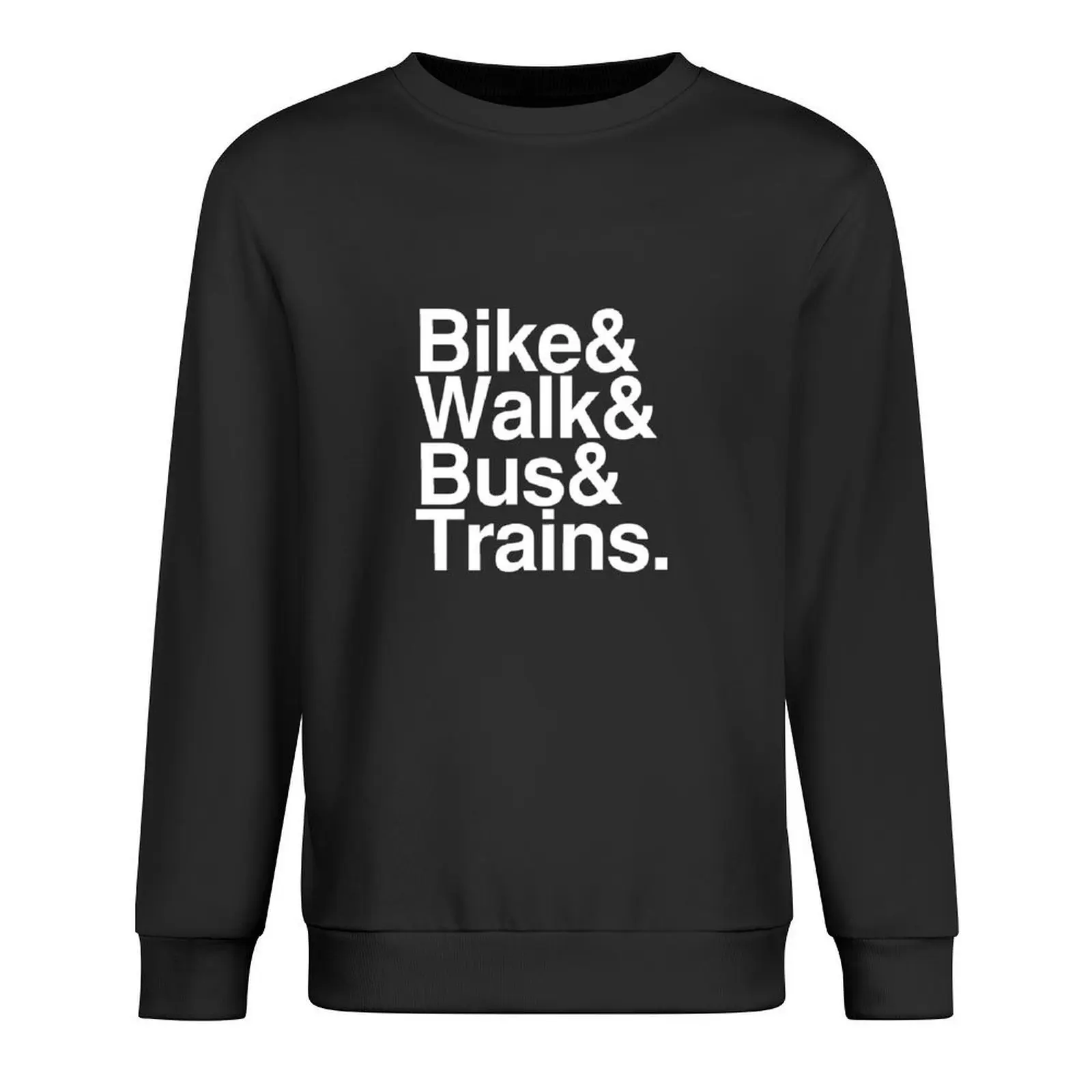 

Bike and Walk and Bus and Trains Pullover korean style clothes winter clothes autumn men's sweat-shirt set new in sweatshirts