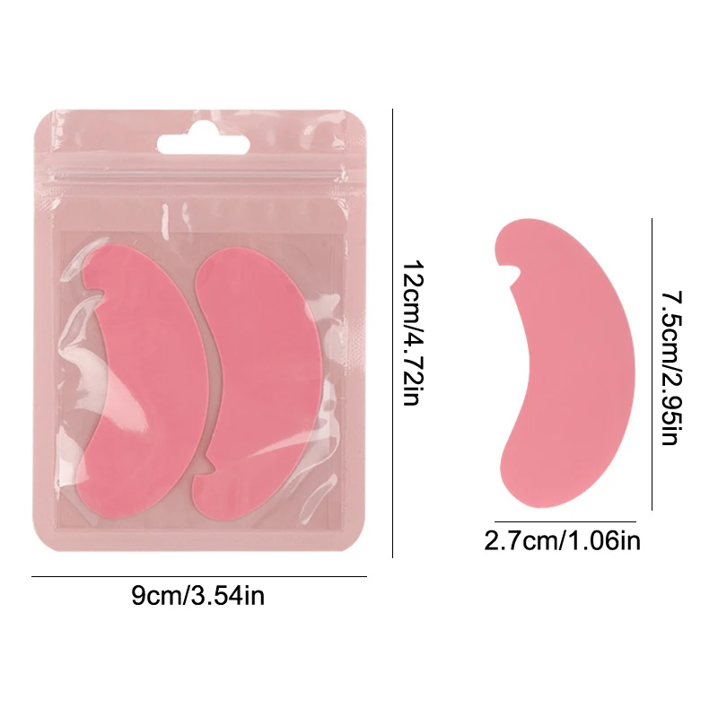 Coussinets en silicone réutilisables en forme de U pour les yeux, patchs d'extension de cils à rayures, patch de gel d'isolation sous les yeux, 1 paire